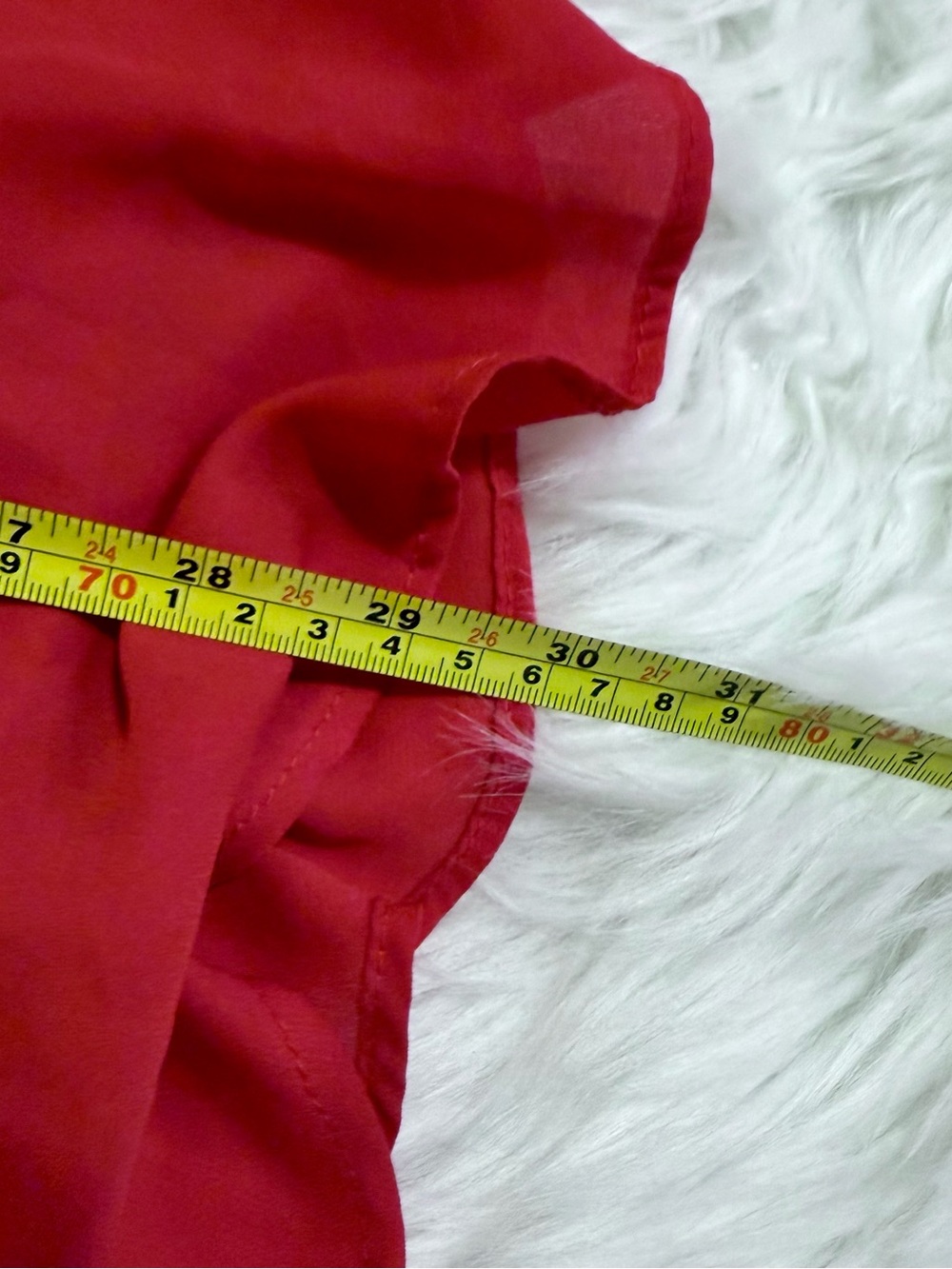 Altar’d State Red Ruffle Wrap Mini Dress XS Made in USA - Picture 10 of 13